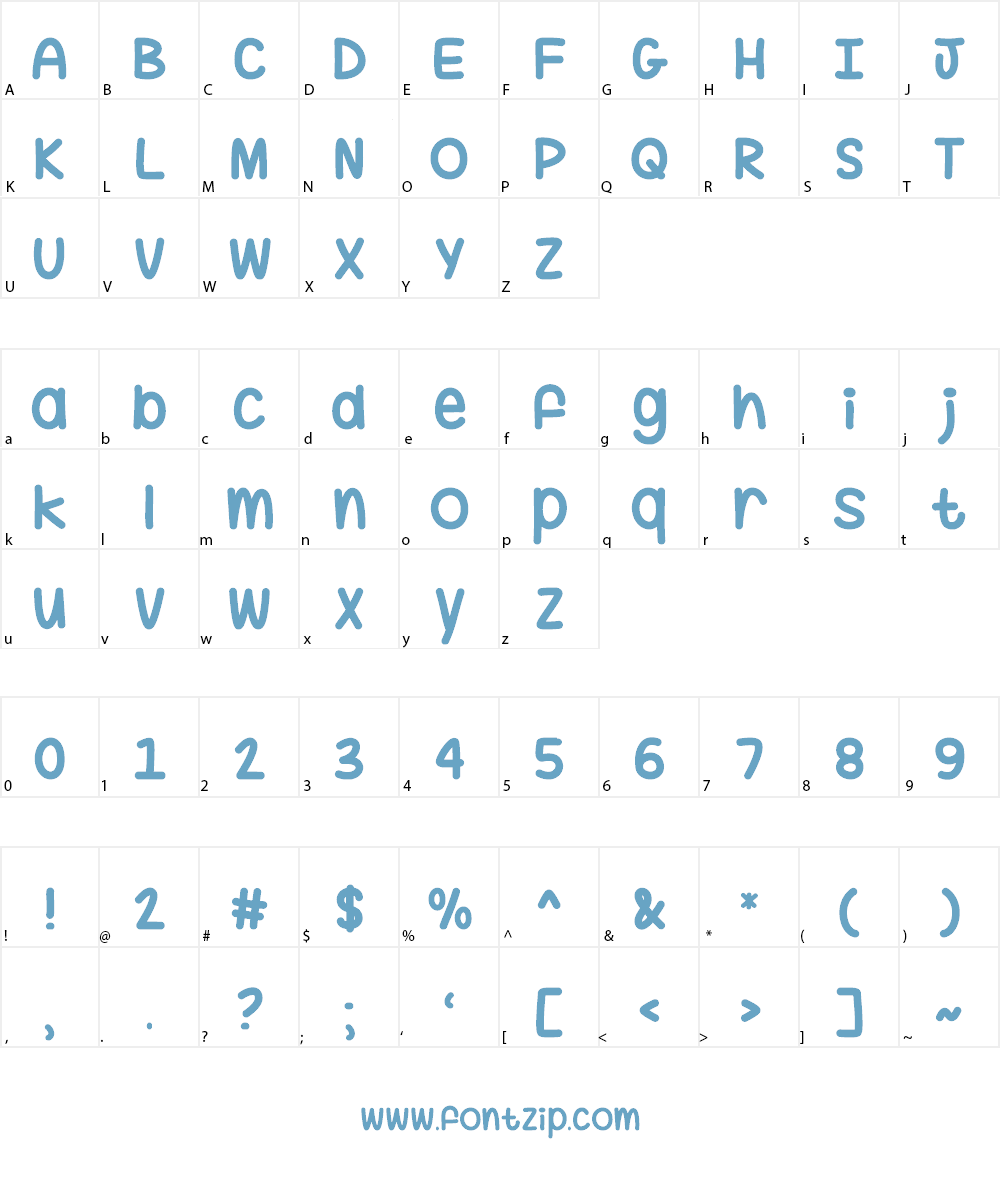 Hug Me Tight Font Character